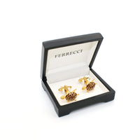 Goldtone Turtle Cuff Links With Jewelry Box - FHYINC