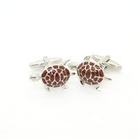 Silvertone Turtle Cuff Links With Jewelry Box - FHYINC