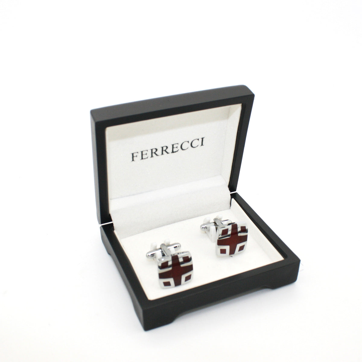 Silvertone Burdungy Cuff Links With Jewelry Box - FHYINC