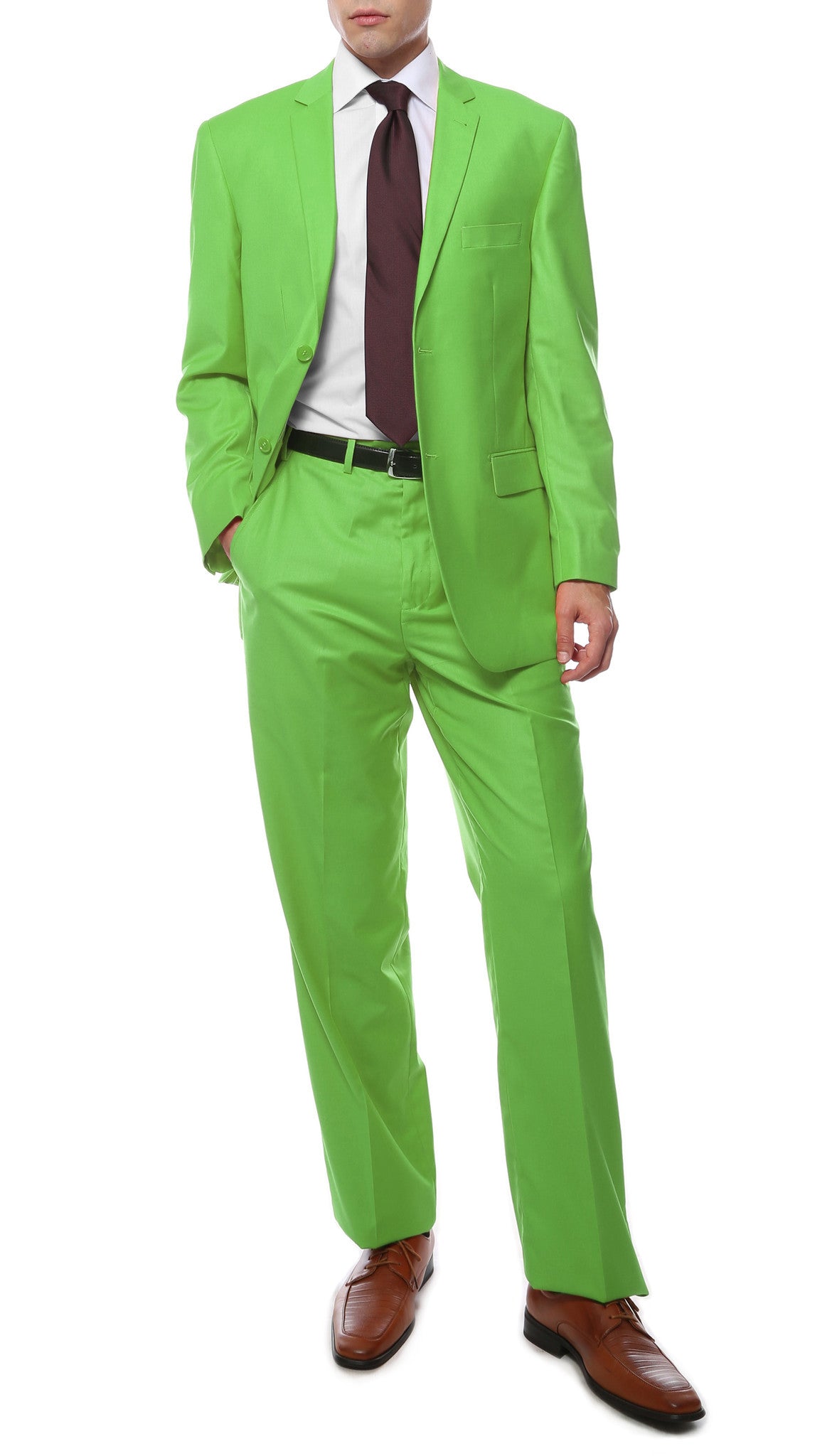 Premium FE28001 Apple Green Regular Fit Suit - FHYINC best men's suits, tuxedos, formal men's wear wholesale