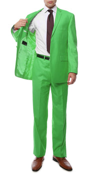 Premium FE28001 Lime Green Regular Fit Suit - FHYINC best men's suits, tuxedos, formal men's wear wholesale