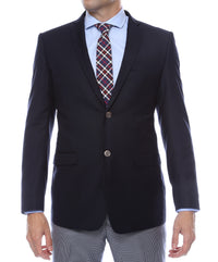 Finn Gold Button Slim Fit Navy Blazer - FHYINC