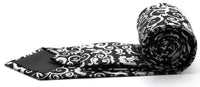 Mens Dads Classic Black Paisley Pattern Business Casual Necktie & Hanky Set FO-1 - FHYINC best men's suits, tuxedos, formal men's wear wholesale