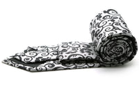 Mens Dads Classic White Paisley Pattern Business Casual Necktie & Hanky Set FO-4 - FHYINC best men's suits, tuxedos, formal men's wear wholesale