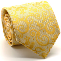 Mens Dads Classic Yellow Paisley Pattern Business Casual Necktie & Hanky Set FO-8 - FHYINC best men's suits, tuxedos, formal men's wear wholesale