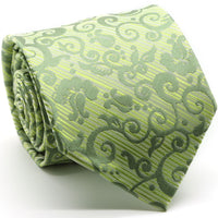 Mens Dads Classic Green Paisley Pattern Business Casual Necktie & Hanky Set FO-9 - FHYINC best men's suits, tuxedos, formal men's wear wholesale