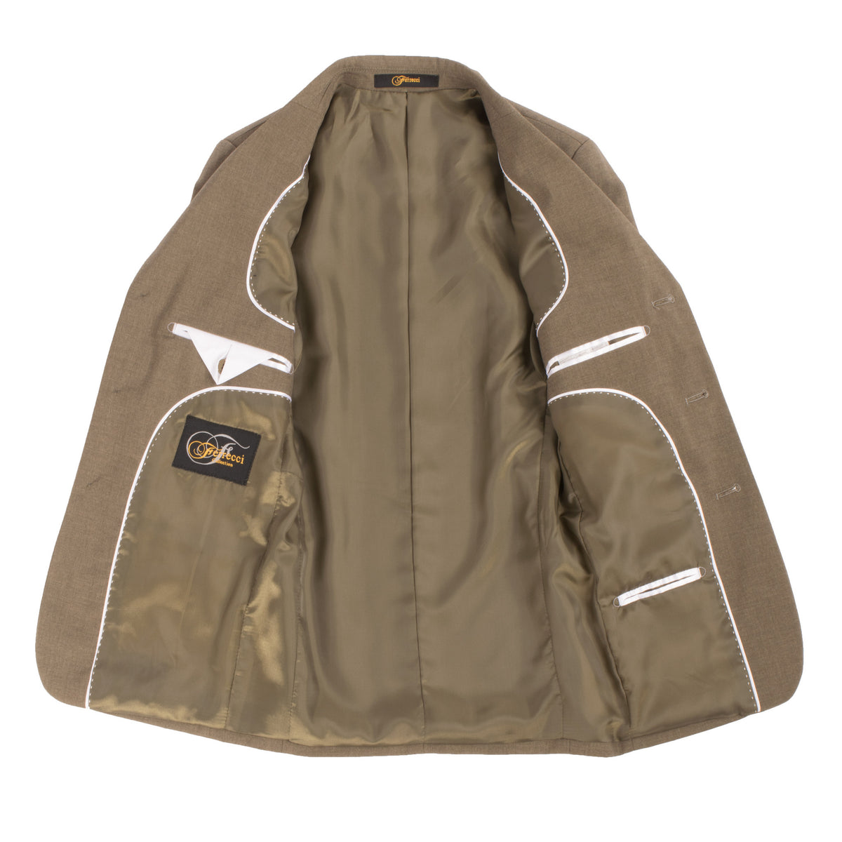 Boys Premium Brown Green 2pc Suit - FHYINC best men's suits, tuxedos, formal men's wear wholesale