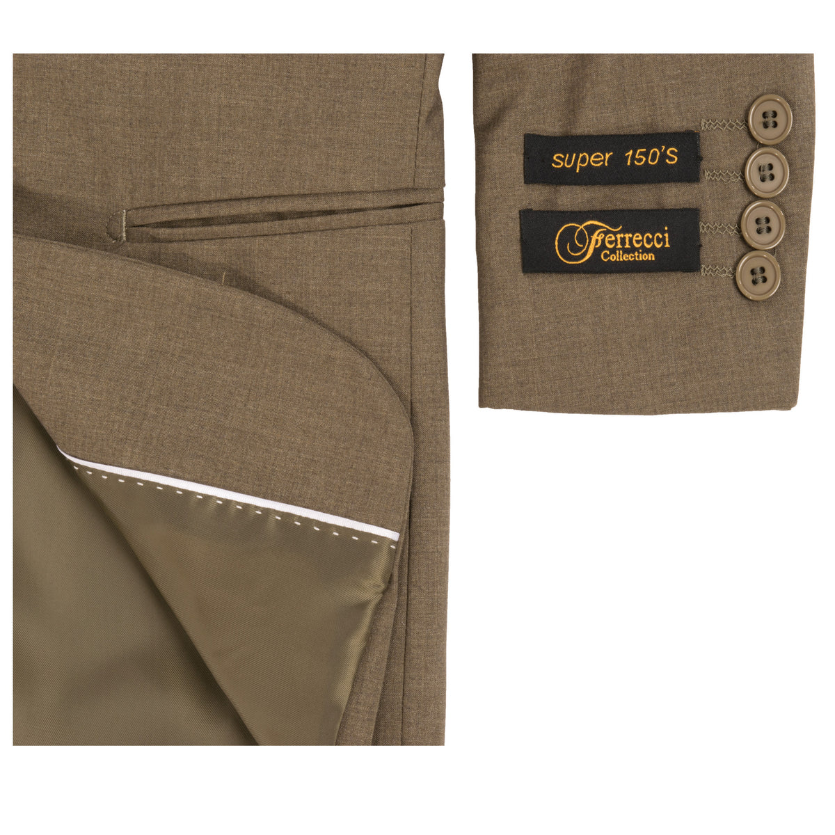 Boys Premium Brown Green 2pc Suit - FHYINC best men's suits, tuxedos, formal men's wear wholesale