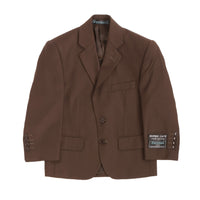 Boys Premium Chocolate Brown 3pc Vested Suit - FHYINC best men's suits, tuxedos, formal men's wear wholesale