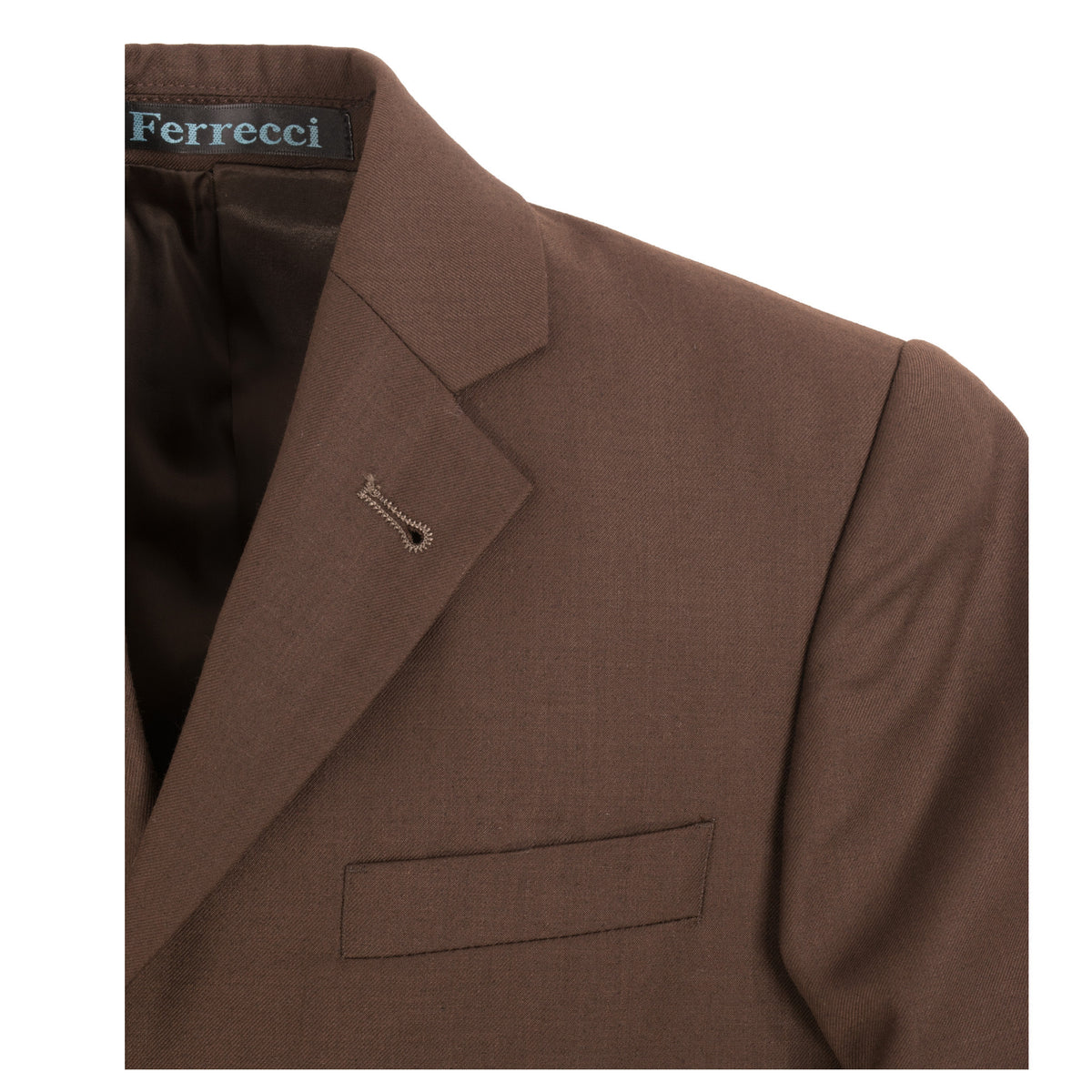 Boys Premium Chocolate Brown 3pc Vested Suit - FHYINC best men's suits, tuxedos, formal men's wear wholesale