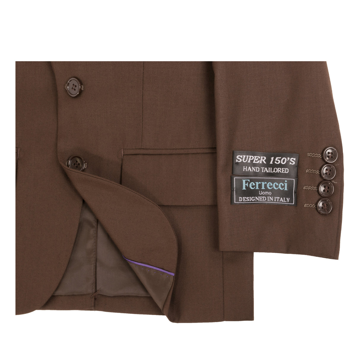 Boys Premium Chocolate Brown 3pc Vested Suit - FHYINC best men's suits, tuxedos, formal men's wear wholesale
