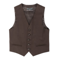 Boys Premium Coffee Brown 3pc Vested Suit - FHYINC best men's suits, tuxedos, formal men's wear wholesale