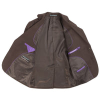 Boys Premium Coffee Brown 3pc Vested Suit - FHYINC best men's suits, tuxedos, formal men's wear wholesale