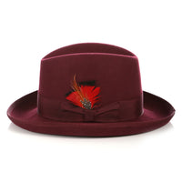 Premium Burgundy Godfather Hat - FHYINC best men's suits, tuxedos, formal men's wear wholesale