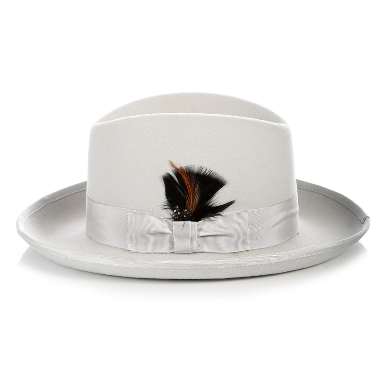 Premium Light Grey Godfather Hat - FHYINC best men's suits, tuxedos, formal men's wear wholesale
