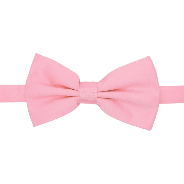 Gia Pink Satine Adjustable Bowtie - FHYINC best men's suits, tuxedos, formal men's wear wholesale