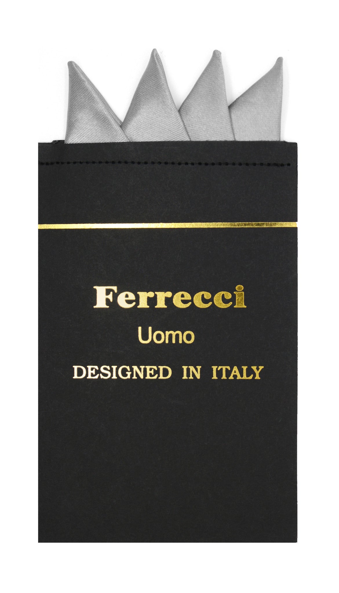 Pre-Folded Microfiber Light Grey Handkerchief Pocket Square - FHYINC best men's suits, tuxedos, formal men's wear wholesale