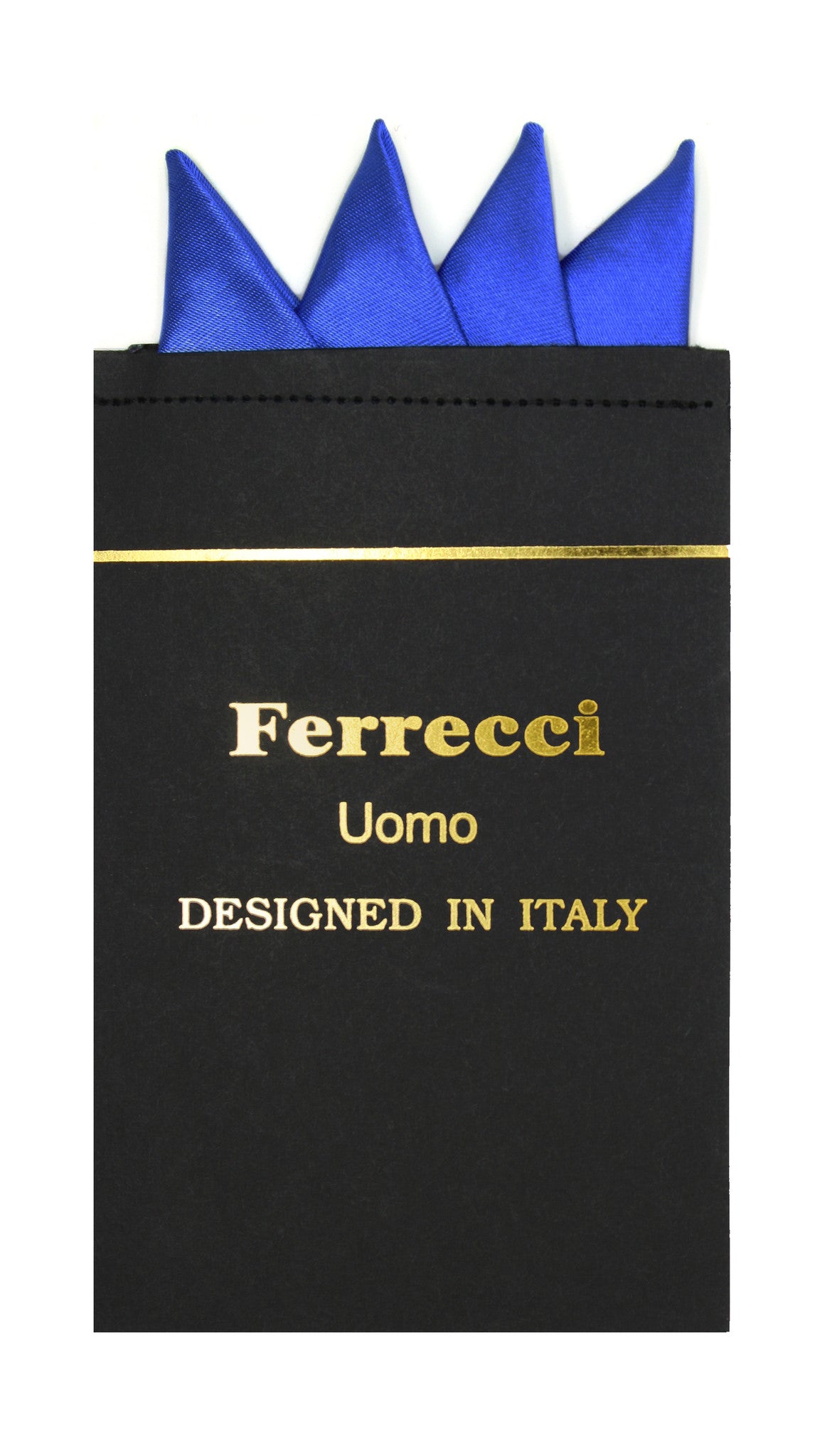 Pre-Folded Microfiber Royal Blue Handkerchief Pocket Square - FHYINC best men's suits, tuxedos, formal men's wear wholesale