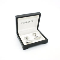 Silvertone Bottle Cuff Links With Jewelry Box - FHYINC