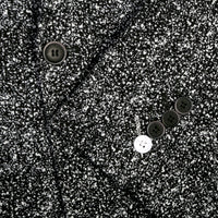 Chicago Slim Fit Black & White Spotted Notch Lapel Suit - FHYINC best men's suits, tuxedos, formal men's wear wholesale