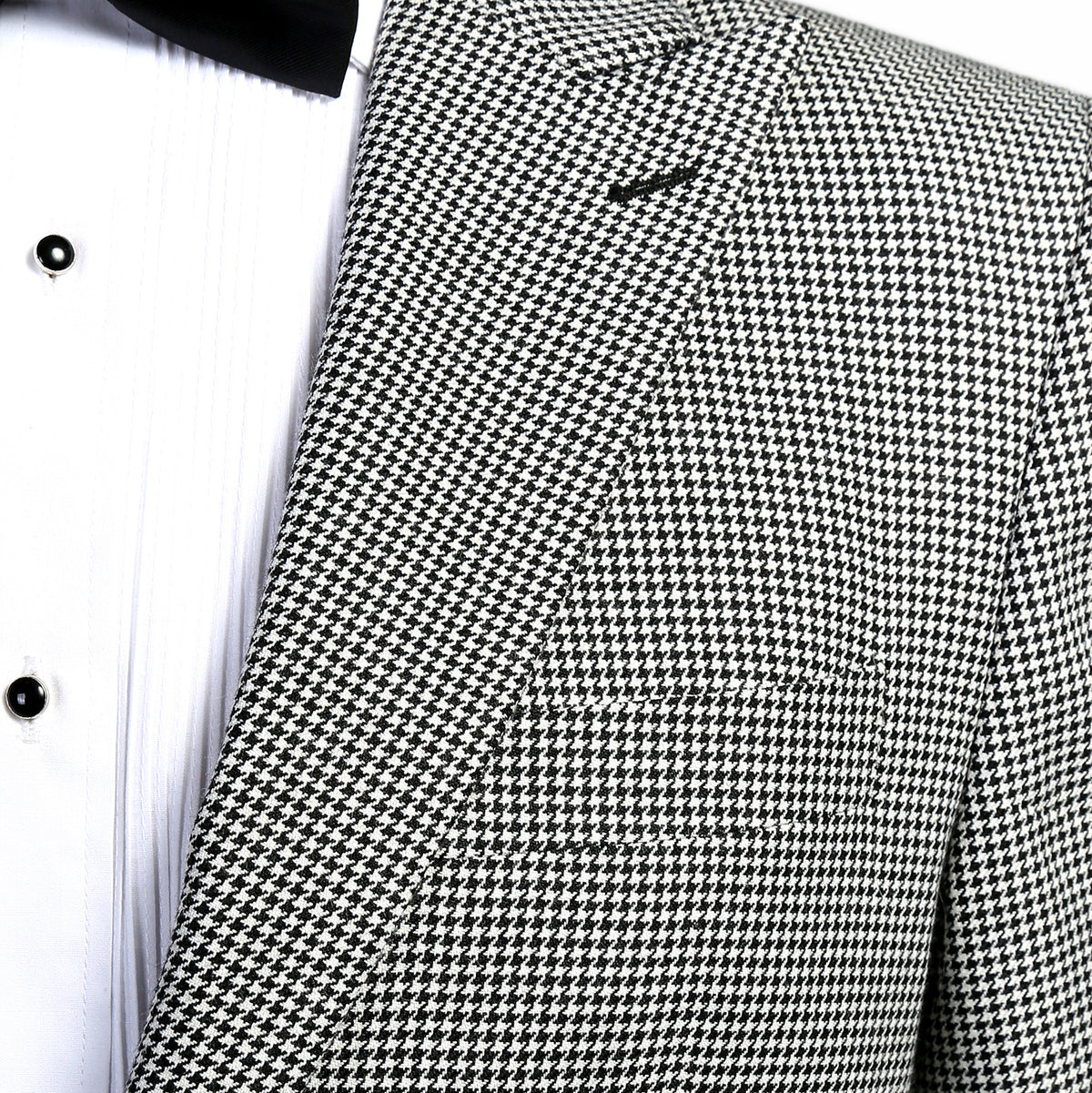 Men's Stanford Slim Fit Houndstooth Peak Lapel 2pc Suit - FHYINC best men's suits, tuxedos, formal men's wear wholesale