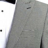 Men's Stanford Slim Fit Houndstooth Peak Lapel 2pc Suit - FHYINC best men's suits, tuxedos, formal men's wear wholesale