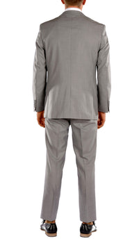 Light Grey Slim Fit Suit - 3PC - JAX - FHYINC best men's suits, tuxedos, formal men's wear wholesale