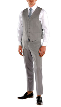 Light Grey Slim Fit Suit - 3PC - JAX - FHYINC best men's suits, tuxedos, formal men's wear wholesale
