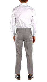 Light Grey Slim Fit Suit - 3PC - JAX - FHYINC best men's suits, tuxedos, formal men's wear wholesale