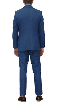 New Blue Slim Fit Suit - 3PC - JAX - FHYINC best men's suits, tuxedos, formal men's wear wholesale