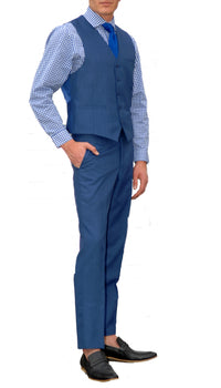 New Blue Slim Fit Suit - 3PC - JAX - FHYINC best men's suits, tuxedos, formal men's wear wholesale