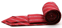 Mens Dads Classic Red Striped Pattern Business Casual Necktie & Hanky Set JO-10 - FHYINC best men's suits, tuxedos, formal men's wear wholesale