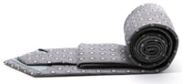 Mens Dads Classic Grey Geometric Pattern Business Casual Necktie & Hanky Set KO-3 - FHYINC best men's suits, tuxedos, formal men's wear wholesale