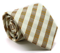 Mens Dads Classic Yellow Stripe Pattern Business Casual Necktie & Hanky Set L-1 - FHYINC best men's suits, tuxedos, formal men's wear wholesale