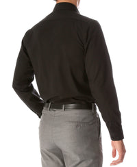 Leo Mens Black Slim Fit Cotton Dress Shirt - FHYINC best men's suits, tuxedos, formal men's wear wholesale