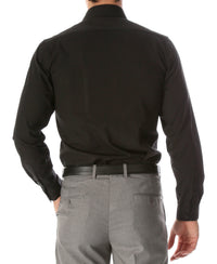 Leo Mens Black Slim Fit Cotton Dress Shirt - FHYINC best men's suits, tuxedos, formal men's wear wholesale