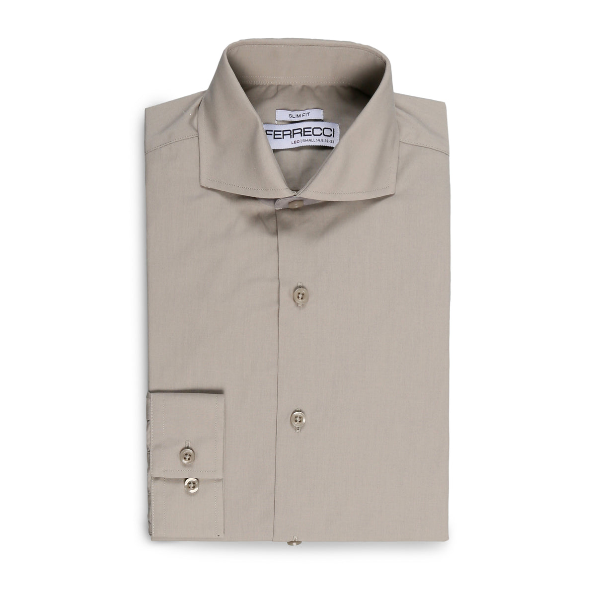 Leo Mens Grey Slim Fit Cotton Dress Shirt - FHYINC best men's suits, tuxedos, formal men's wear wholesale