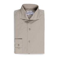 Leo Mens Grey Slim Fit Cotton Dress Shirt - FHYINC best men's suits, tuxedos, formal men's wear wholesale