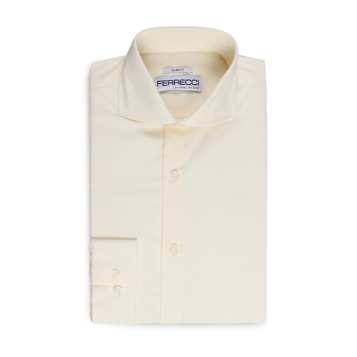 Leo Mens Off White Slim Fit Cotton Dress Shirt - FHYINC best men's suits, tuxedos, formal men's wear wholesale