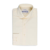 Leo Mens Off White Slim Fit Cotton Dress Shirt - FHYINC best men's suits, tuxedos, formal men's wear wholesale