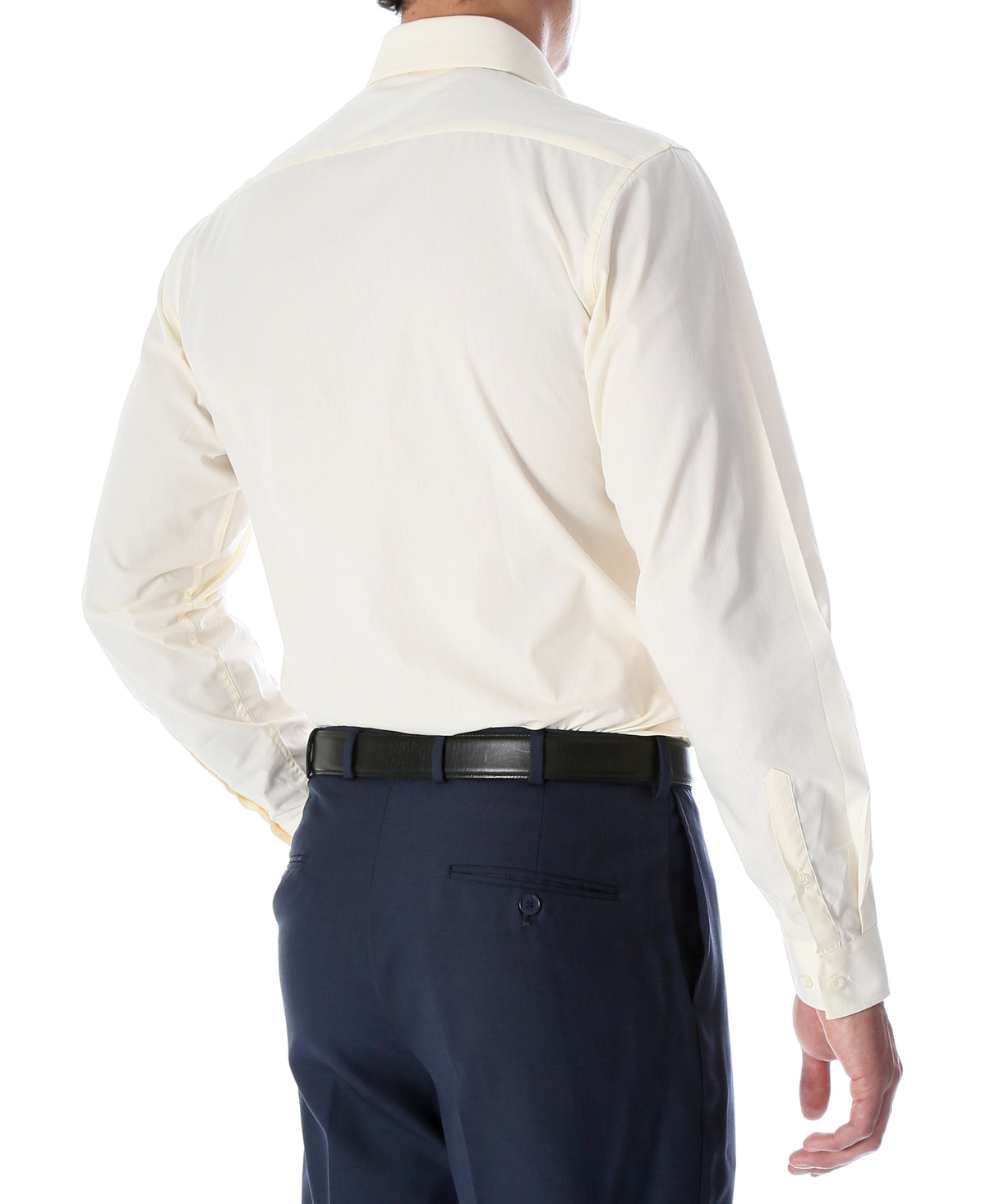 Leo Mens Off White Slim Fit Cotton Dress Shirt - FHYINC best men's suits, tuxedos, formal men's wear wholesale