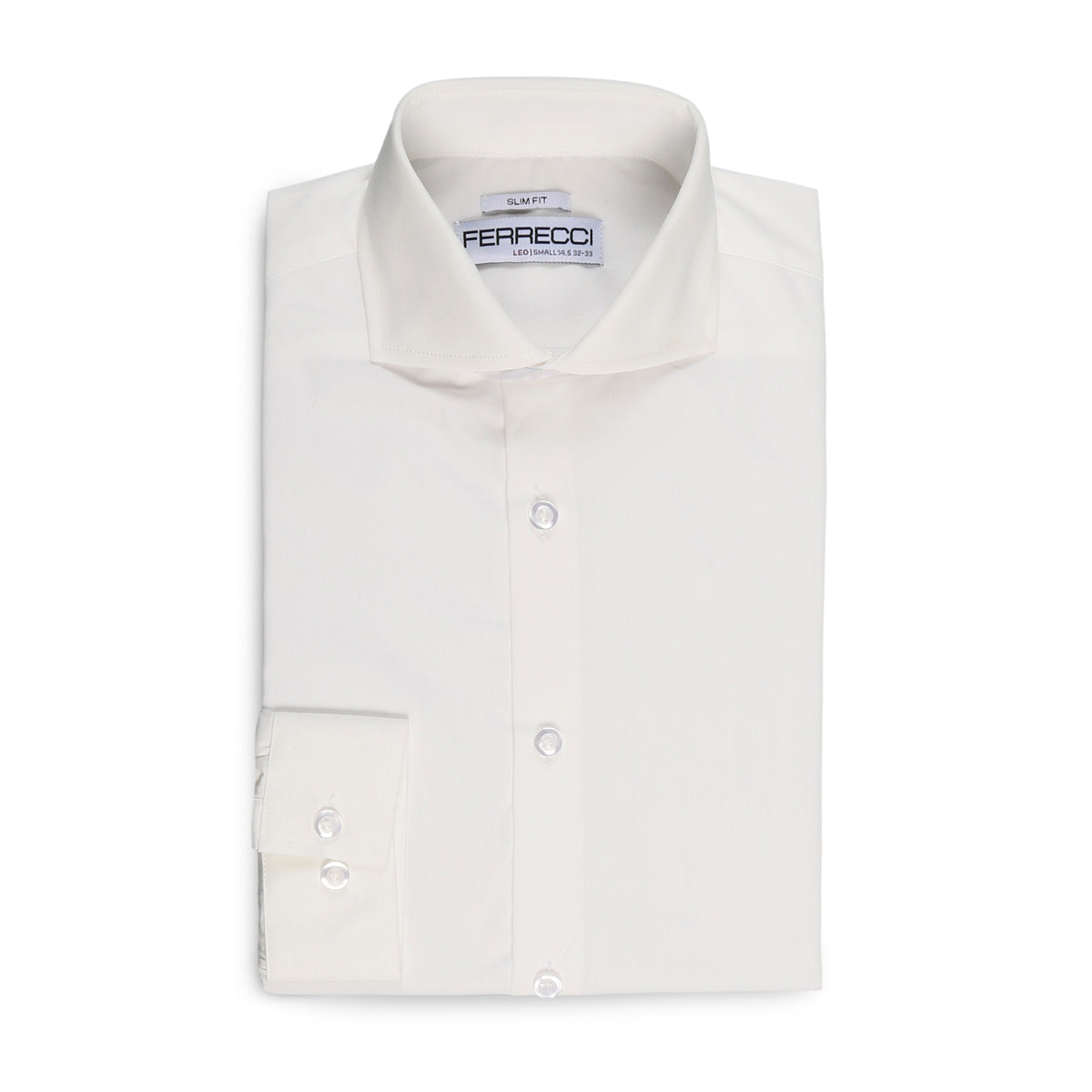 Leo Mens Slim Fit Snow White Dress Shirt - FHYINC best men's suits, tuxedos, formal men's wear wholesale