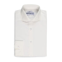 Leo Mens Slim Fit Snow White Dress Shirt - FHYINC best men's suits, tuxedos, formal men's wear wholesale