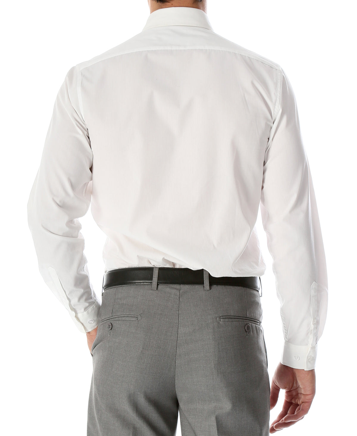 Leo Mens Slim Fit Snow White Dress Shirt - FHYINC best men's suits, tuxedos, formal men's wear wholesale