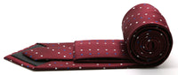 Mens Dads Classic Red Geometric Pattern Business Casual Necktie & Hanky Set LO-5 - FHYINC best men's suits, tuxedos, formal men's wear wholesale