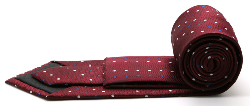 Mens Dads Classic Red Geometric Pattern Business Casual Necktie & Hanky Set LO-5 - FHYINC best men's suits, tuxedos, formal men's wear wholesale
