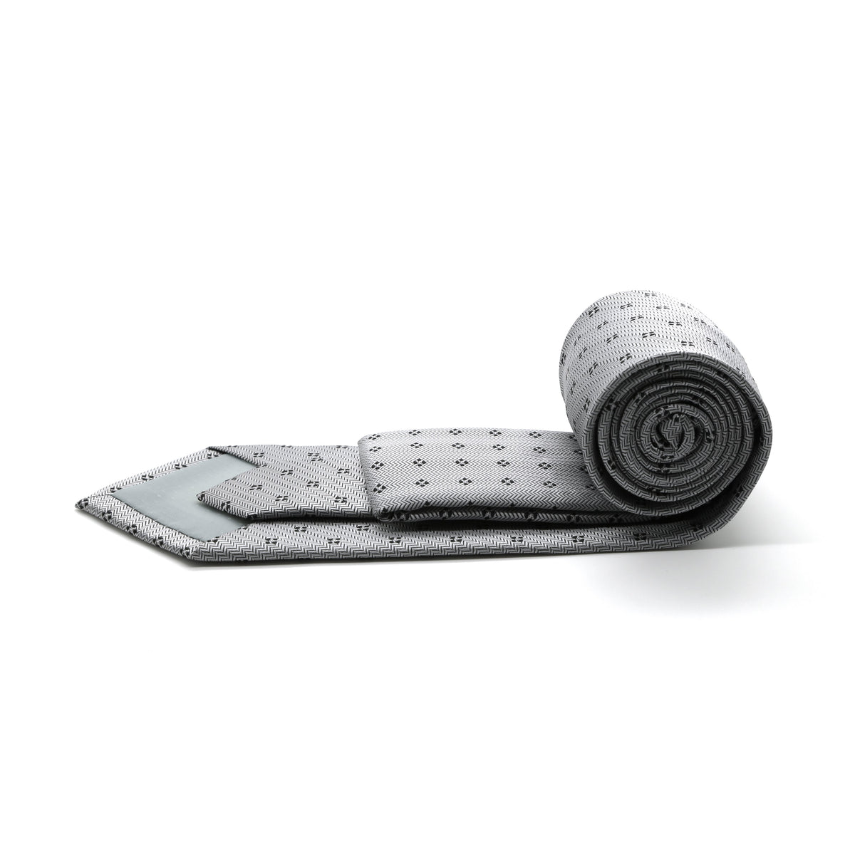 Mens Dads Classic Grey Geometric Pattern Business Casual Necktie & Hanky Set LO-7 - FHYINC best men's suits, tuxedos, formal men's wear wholesale