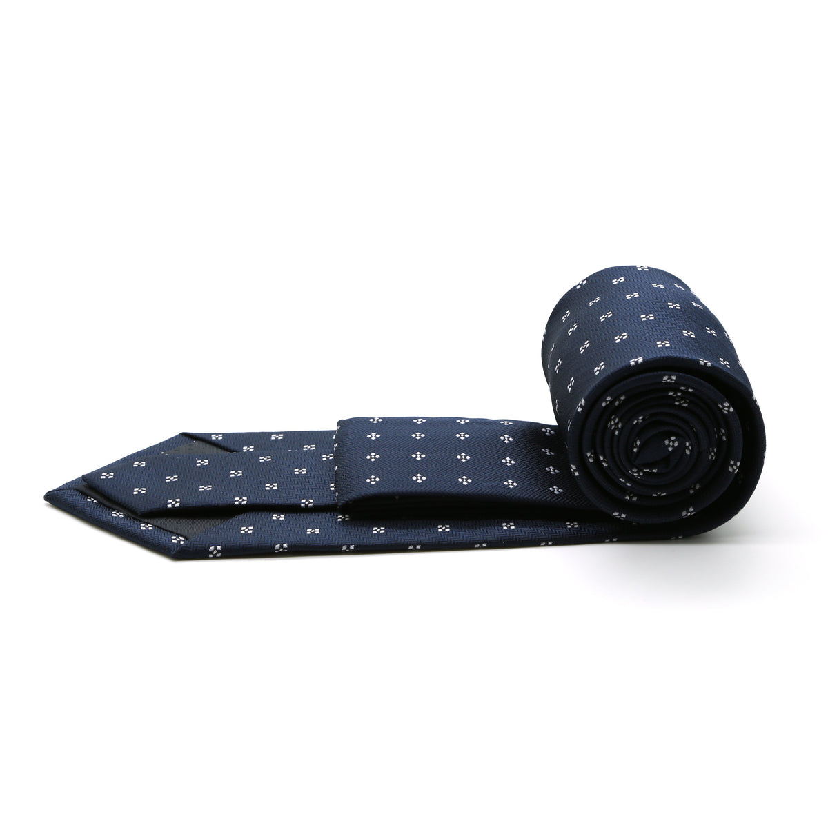 Mens Dads Classic Navy Geometric Pattern Business Casual Necktie & Hanky Set LO-8 - FHYINC best men's suits, tuxedos, formal men's wear wholesale