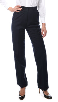 Womens 2789 Navy Elastic Waistband Dress Pants - FHYINC best men's suits, tuxedos, formal men's wear wholesale