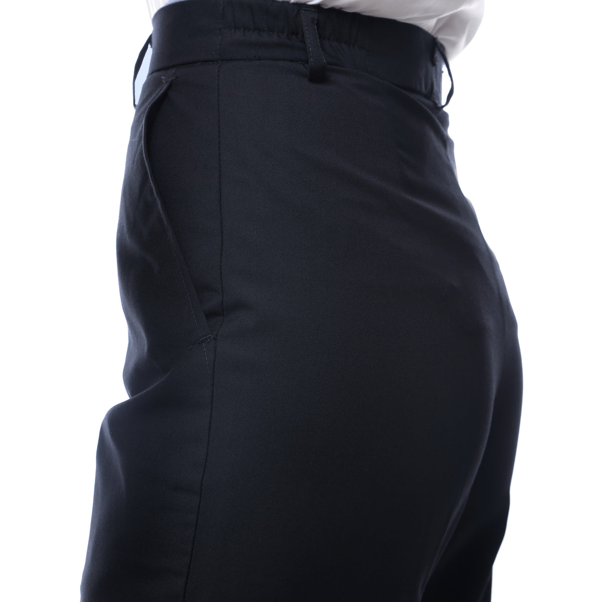 Womens 2789 Navy Elastic Waistband Dress Pants - FHYINC best men's suits, tuxedos, formal men's wear wholesale